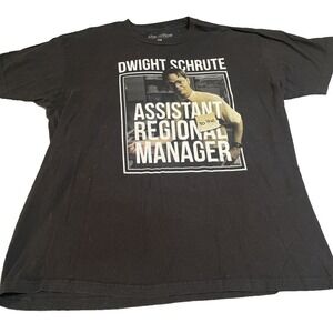 The Office Dwight Schrute T-Shirt Mens XL Black  Assistant to the Manager